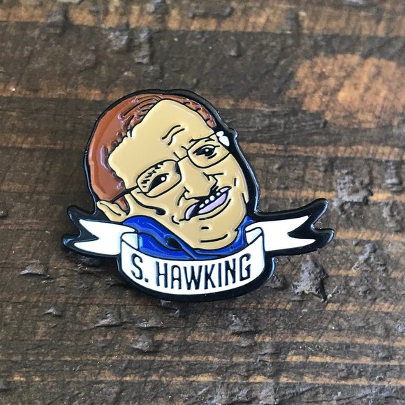 Stephen Hawking Iconic Physicist Collectible Enamel Pin NEW! 993 - Picture 3 of 4